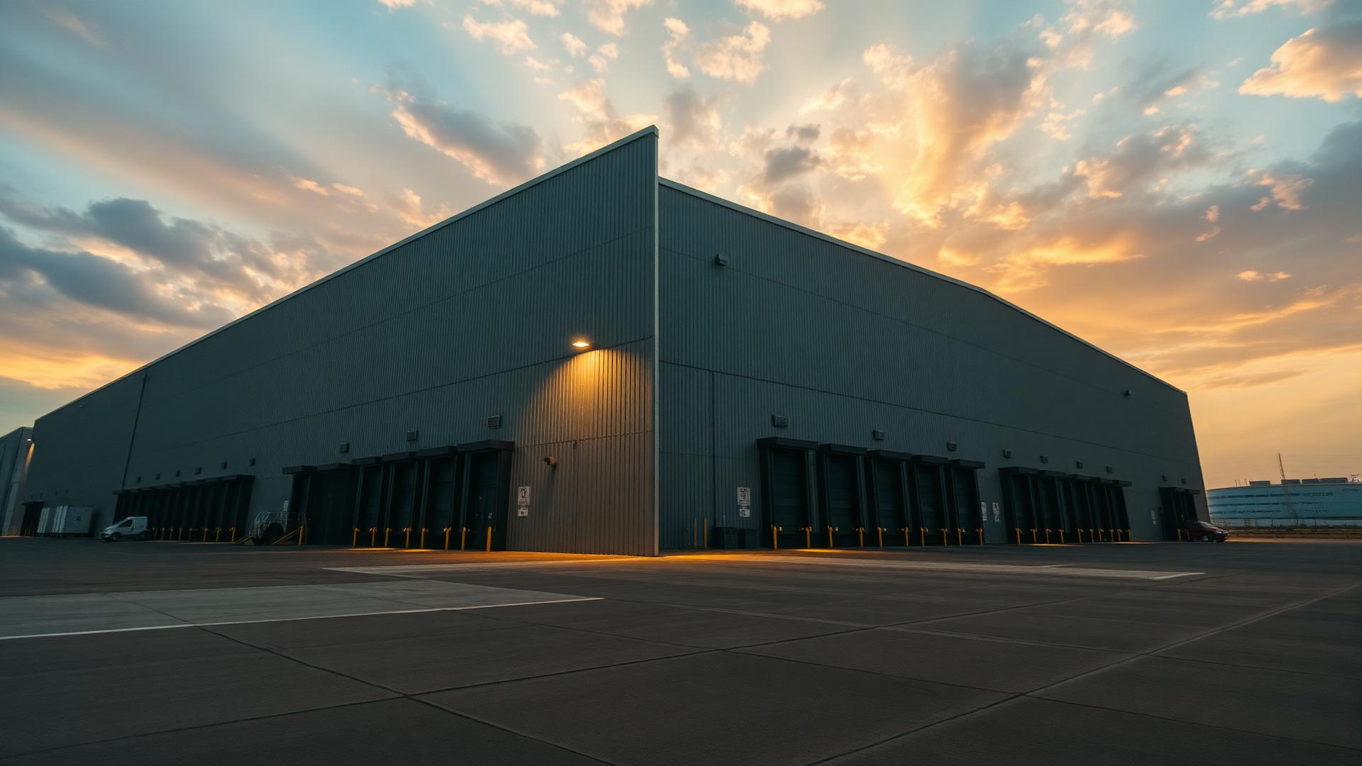 Modern steel warehouse in Riyadh